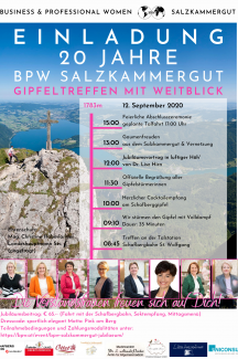 Einladung 20 Jahre BPW Club Salzkammergut